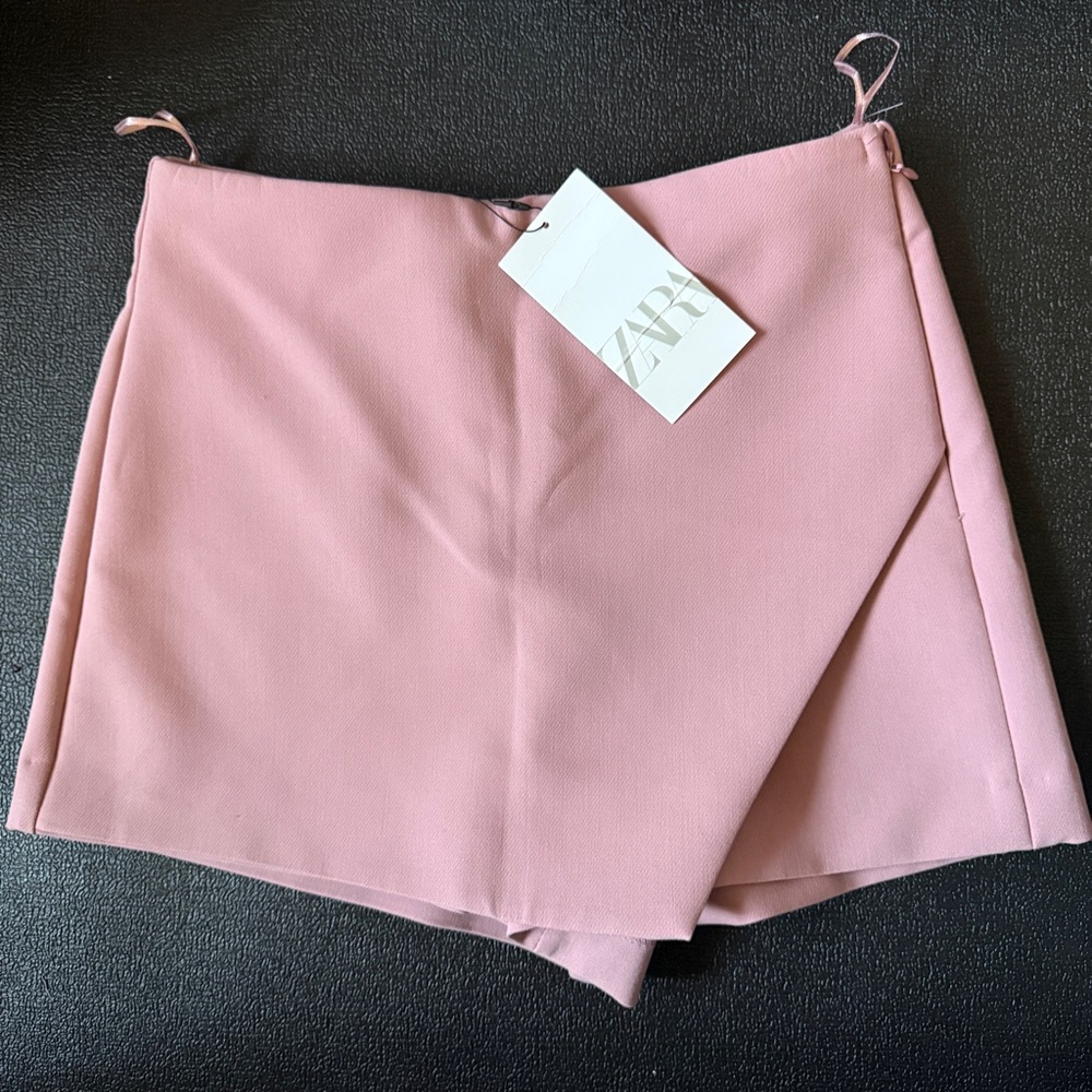 NWT Zara Blush Pink Women's Shirt Shorts Skorts size S